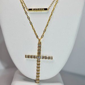 BLESSED Layered Necklace Set